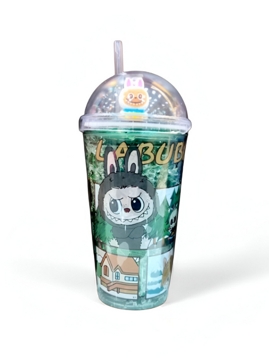 Labubu Sipper Cup with Straw 450ml – Cute Leak-Proof Water Bottle for Kids & Collectors NOVGBT-50002.