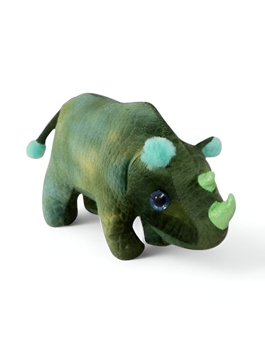 Green - Plush Rhino Toy for Kids | Eco-Friendly Stuffed Animal | Soft & Cuddly Rhino Doll LMI14772
