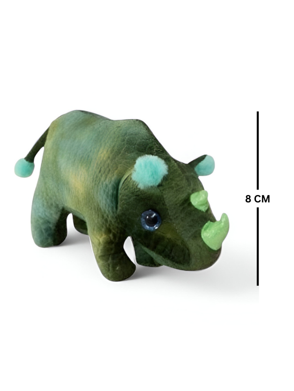 Green - Plush Rhino Toy for Kids | Eco-Friendly Stuffed Animal | Soft & Cuddly Rhino Doll LMI14772
