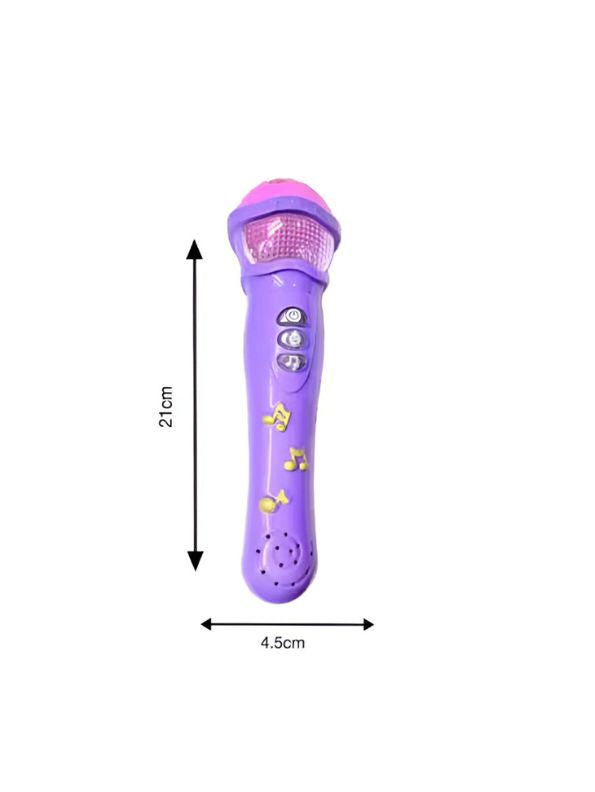 Purple - Musical Microphone Toy for Kids - Singing Mic with Lights & Sounds