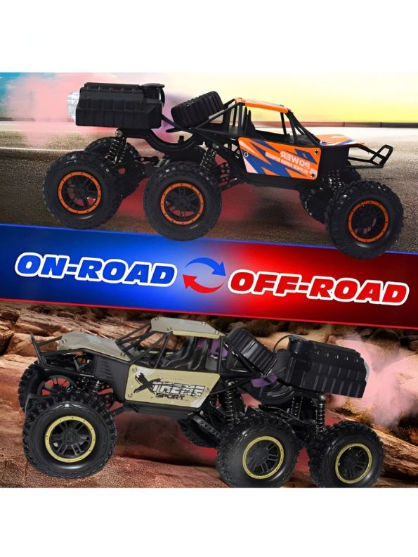 6-Wheel RC Monster Truck - Off-Road Climbing RC Car with Remote Control