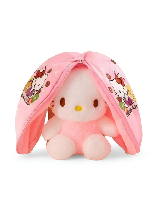 Kawaii Hello Kitty in Pink Bunny Outfit Stuffed Animal Soft Plush Toy For Kids LMI15155