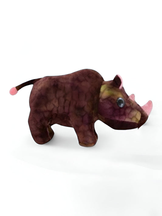 Brown - Plush Rhino Toy for Kids | Eco-Friendly Stuffed Animal | Soft & Cuddly Rhino Doll LMI14772