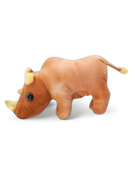 Peach - Plush Rhino Toy for Kids | Eco-Friendly Stuffed Animal | Soft & Cuddly Rhino Doll LMI14772