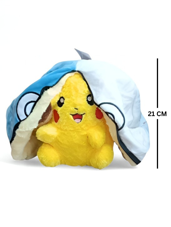 Blue - Ash's Pikachu Stuffed Animal with Hat | Adorable Pokemon Soft Plush Toy Kids LMI15156