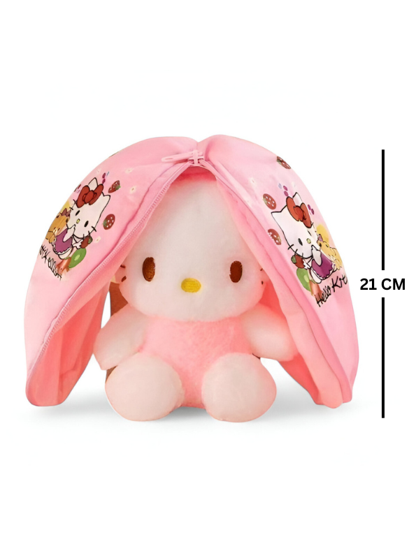 Kawaii Hello Kitty in Pink Bunny Outfit Stuffed Animal Soft Plush Toy For Kids LMI15155