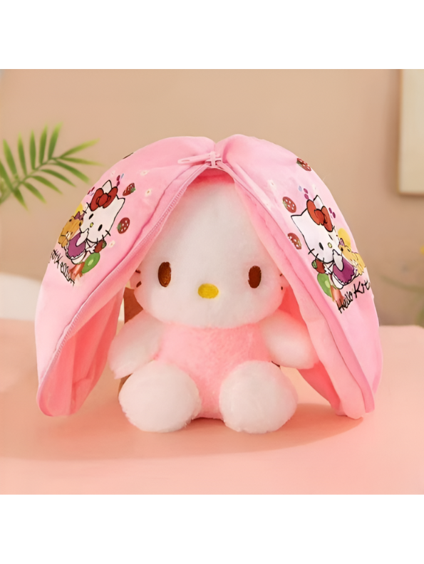 Kawaii Hello Kitty in Pink Bunny Outfit Stuffed Animal Soft Plush Toy For Kids LMI15155