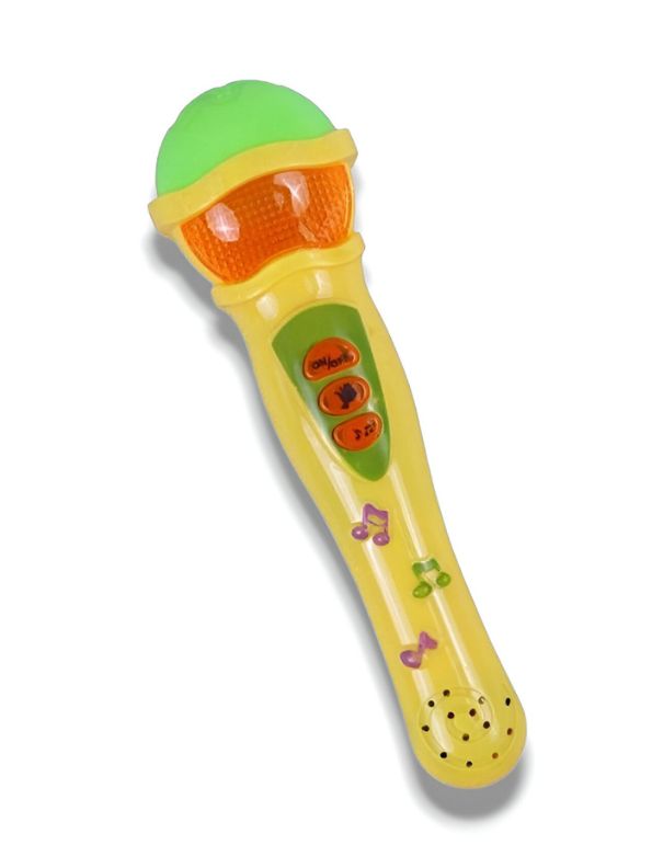Yellow - Musical Microphone Toy for Kids - Singing Mic with Lights & Sounds
