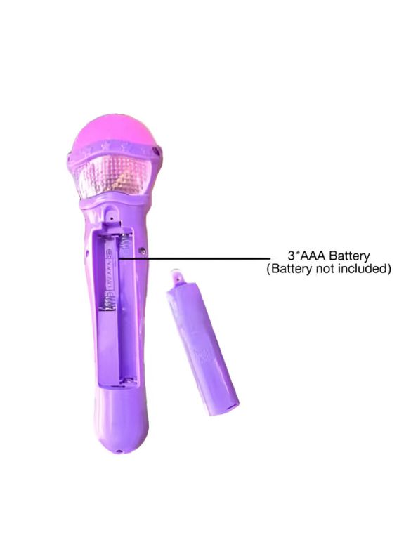 Purple - Musical Microphone Toy for Kids - Singing Mic with Lights & Sounds