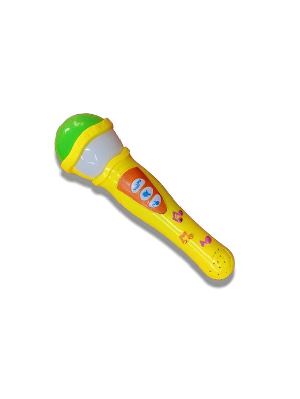 Yellow - Musical Microphone Toy for Kids - Singing Mic with Lights & Sounds