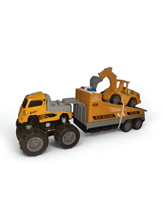 Construction Hauler – Friction Powered Construction Vehicle with Trailer for Kids NX12533.