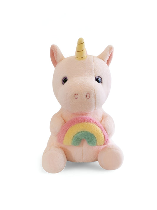 Pink - Soft Plush Unicorn Toy with Rainbow - A Magical Cuddly Companion for Kids LMI15534