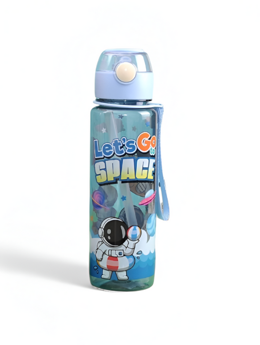 Blue - Kids Water Bottle with Straw | Leak-Proof Astronaut Space Sipper for School & Travel NOVGBT-81