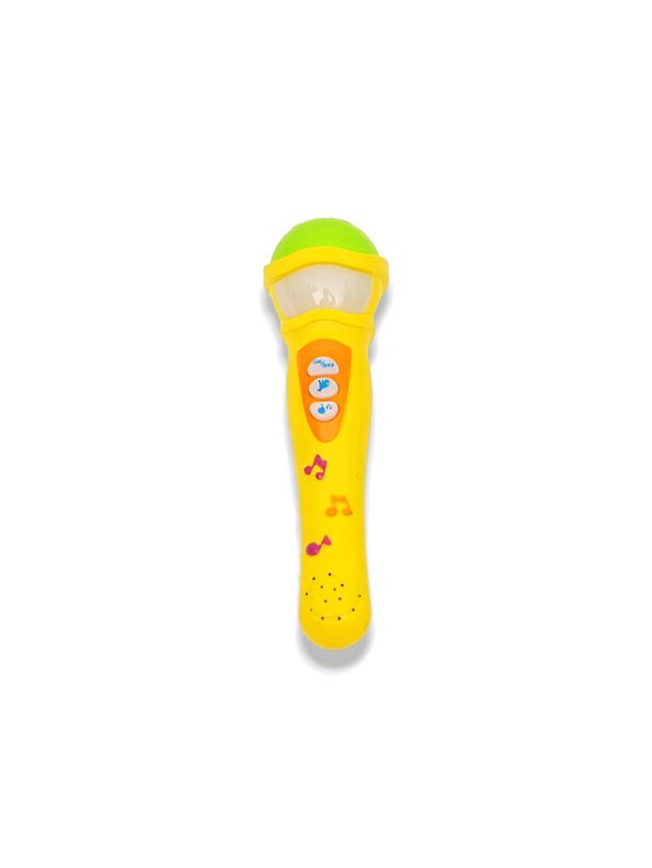 Yellow - Musical Microphone Toy for Kids - Singing Mic with Lights & Sounds