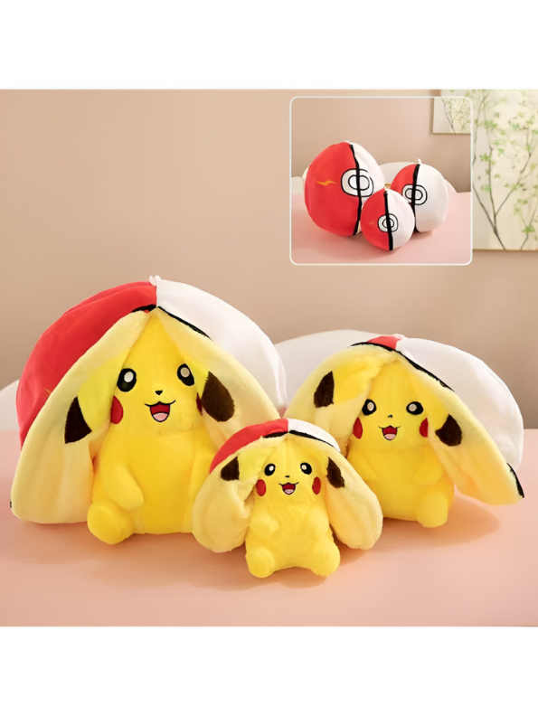 Ash's Pikachu Stuffed Animal with Hat | Adorable Pokemon Soft Plush Toy LMI15156
