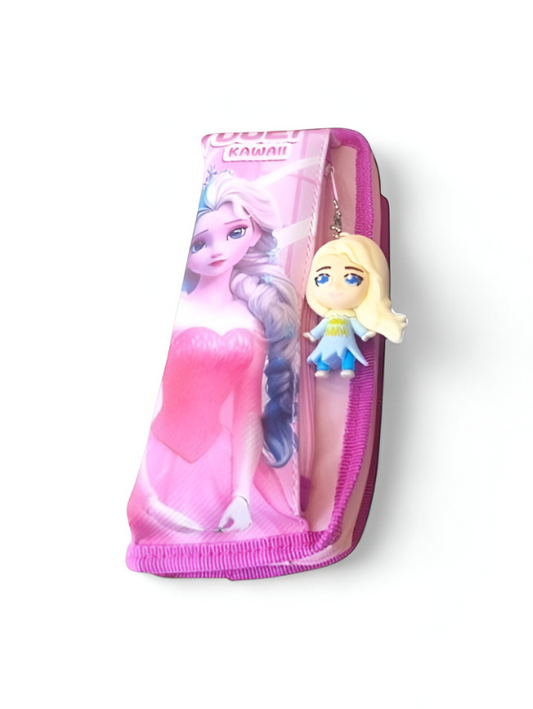 Disney Frozen Elsa Pencil Case for Girls with Elsa Doll Keychain | Stationery Pouch, Back to School Supplies, Girls Gift  NOVHBC-188988