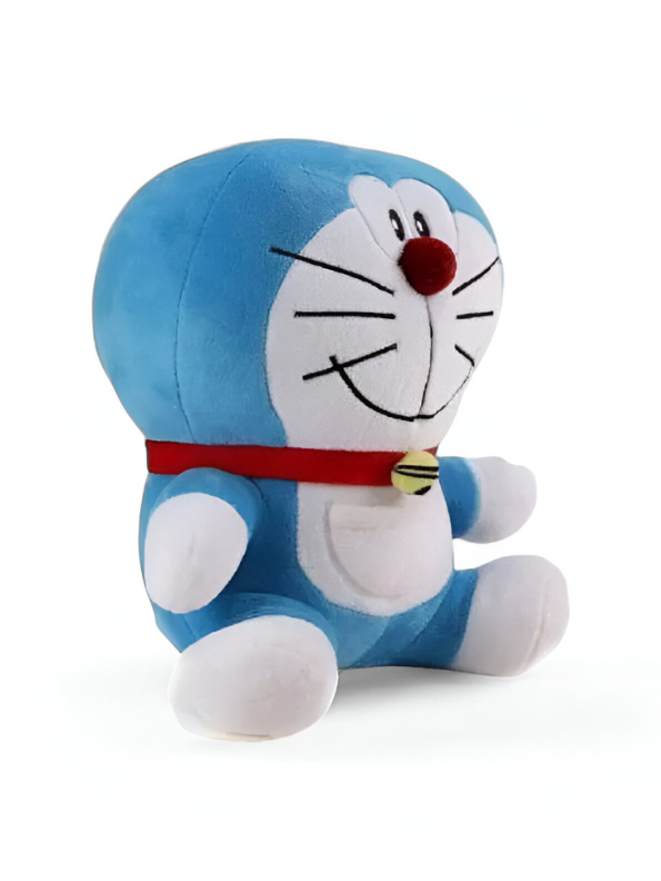 Cute Doraemon Plushie | Blue & White Soft Toy with Red Collar LMI8924