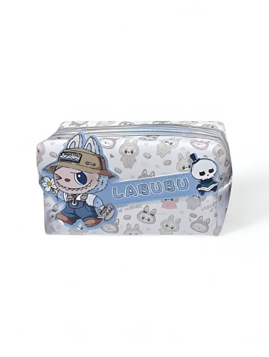 Blue - LABUBU The Monsters Plush Cosmetic Bag | POP MART Accessory Pouch with Zipper NOVHBC-1881185