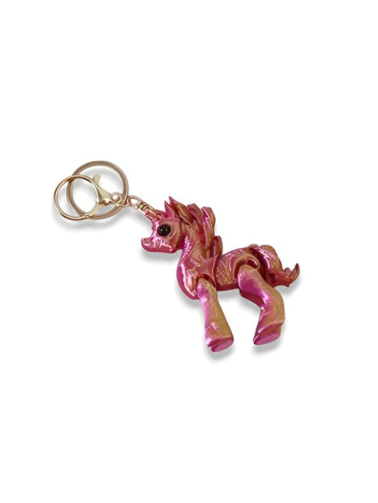 Pink - Cute 3D Unicorn Keychain for Girls & Kids | Adorable Rainbow Unicorn Bag Charm | Perfect Birthday Gift & Party Favor NOVGBT-50410