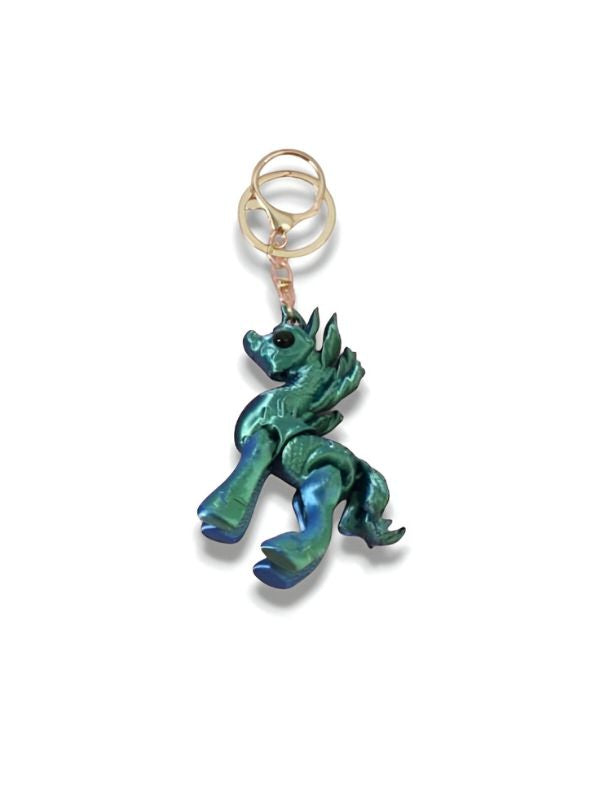 Green - Cute 3D Unicorn Keychain for Girls & Kids | Adorable Rainbow Unicorn Bag Charm | Perfect Birthday Gift & Party Favor NOVGBT-50410