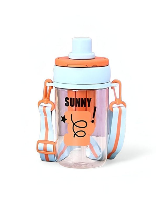 Blue - Leak-Proof Kids Water Bottle with Straw & Strap | Cute Sipper for School NOVGBT-50722