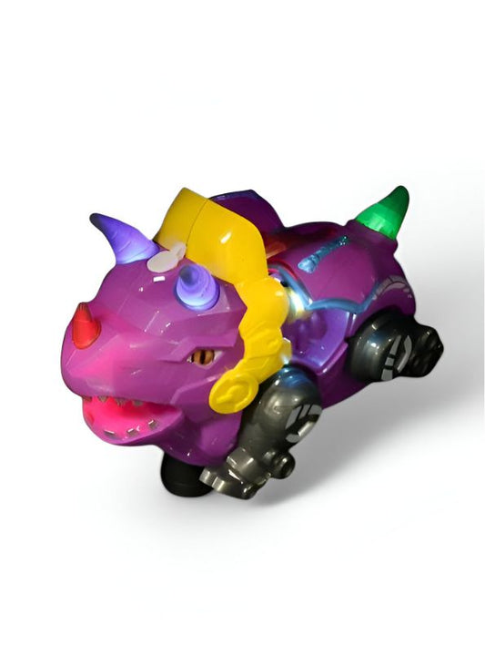 Purple- DinoShine – Ultimate Light-Up T-Rex | 360° Rotating Dinosaur Toy for Boys & Girls - MS13973.