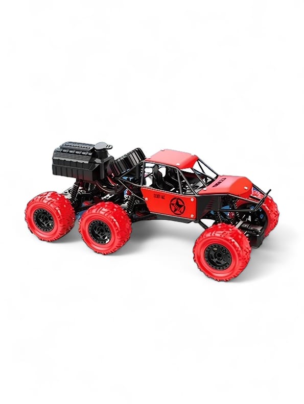 6 Wheels Stunt Car Toy For Kids - Red (L-183)