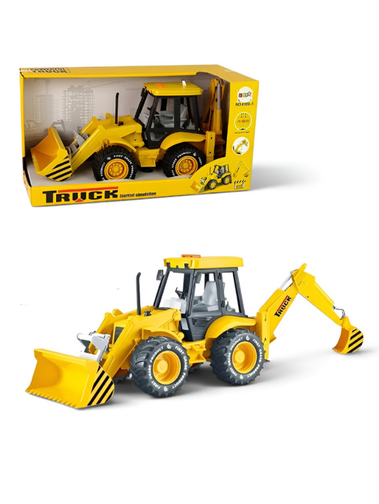 riction Powered Excavator Loader Construction Truck Toy with Lights & Sounds, 180° Rotating Digging Arm, Heavy Duty Engineering Vehicle, Model LMI12062