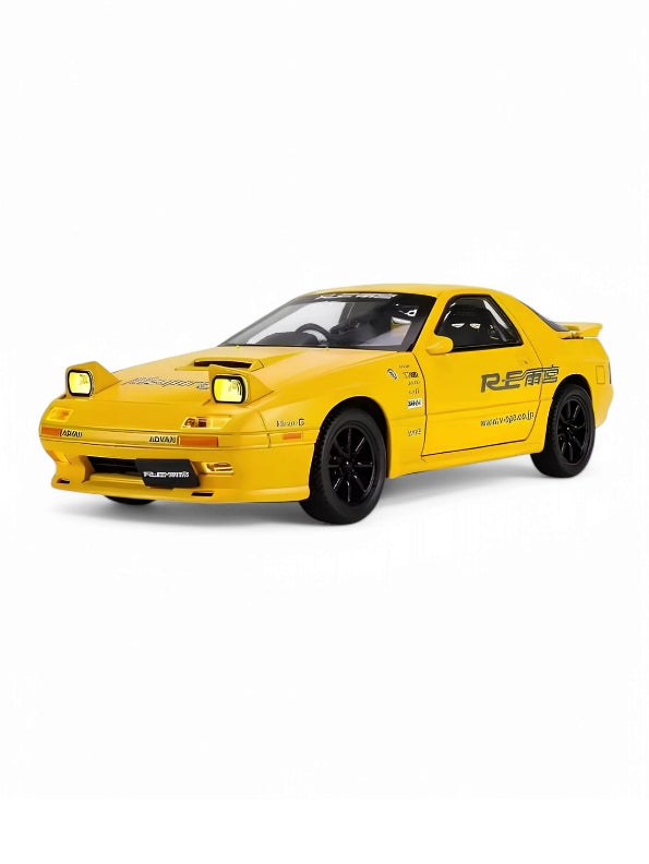 Yellow Rx7 Toy Yellow - Mazda RX-7 Elite Metal Diecast Car - Scale 1:32 - Alloy ...