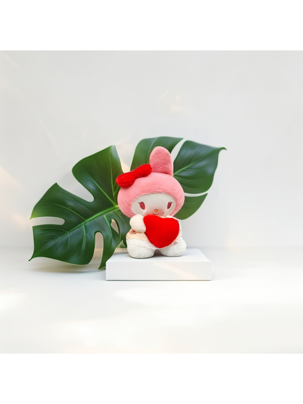 My Melody Plushie with Red Heart – Official Sanrio Stuffed Animal LMI11451