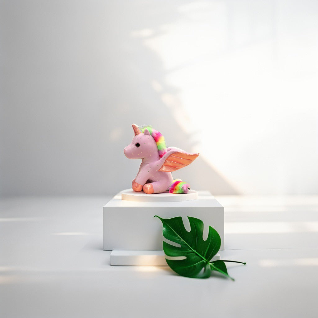 Lavender - Rainbow Unicorn Plushie – 8-inch Unicorn Stuffed Animal with Rainbow Mane, Wings, and Sparkles LMI11550.
