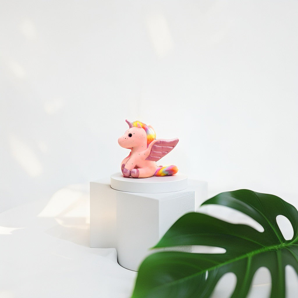 Pink - Rainbow Unicorn Plushie – 8-inch Unicorn Stuffed Animal with Rainbow Mane, Wings, and Sparkles LMI11550.